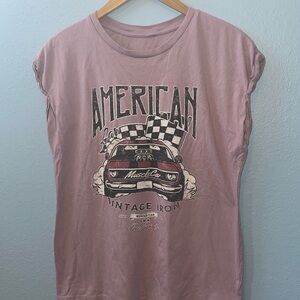 American Vintage Iron Muscle T-Shirt Muscle Car Free Spirit Graphic